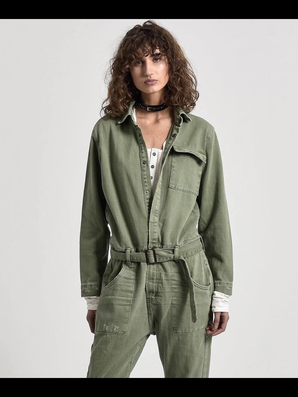 One Teaspoon Super Khake Utility Jumpsuit
